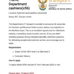 TRAFFIC DEPARTMENT CASHIERS
