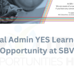 General Admin YES Learnership Opportunity at SBV