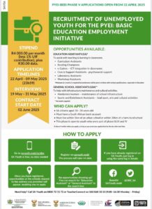 How to apply for Department of Basic Education’s teacher assistant n general assistant jobs