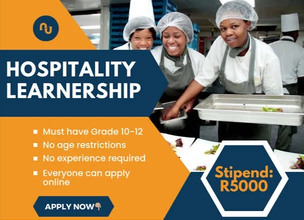 HOW TO APPLY HOSPITALITY LEARNERSHIP PROGRAMME WITHOUT GRADE 12